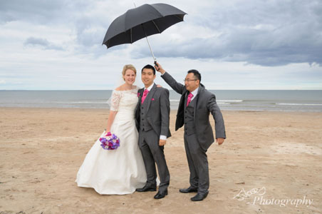 Bride & Groom on the beach